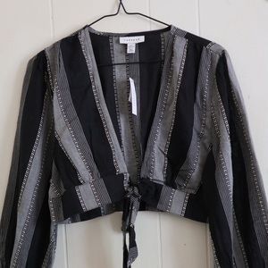 Topshop Tie Front Crop Top